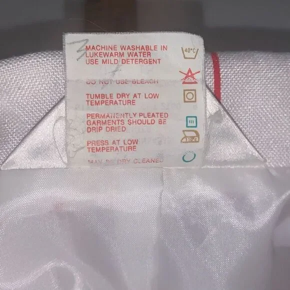 Vintage Tan Jay White Cherry Red Striped Blazer Jacket Women’s Size 18 - Picture 12 of 13